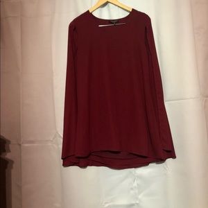 NWT Red cape shirt sz M. Can be dressed up or down